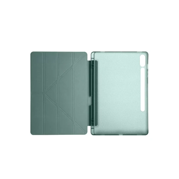 Samsung Galaxy X610 Tab S9 Fe Plus 12.4 Kılıf Kalemlikli Mars Tablet Kılıfı - Koyu Yeşil ürün görseli 1