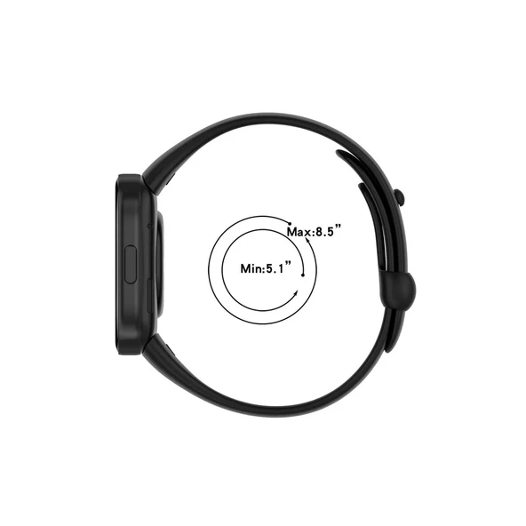 Xiaomi Redmi Watch 3 Origin Silikon Kordon - Siyah - Resim 6