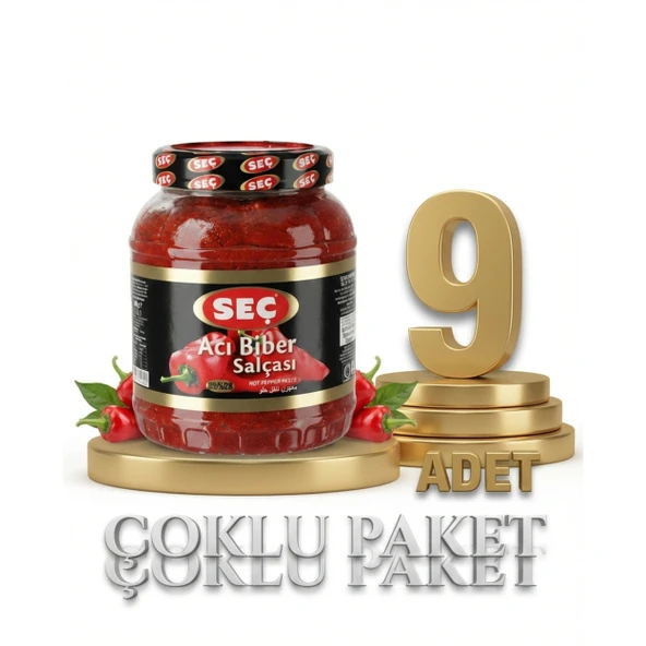 Seç Acı Biber Salçası 9x1600 Gr ürün görseli 1