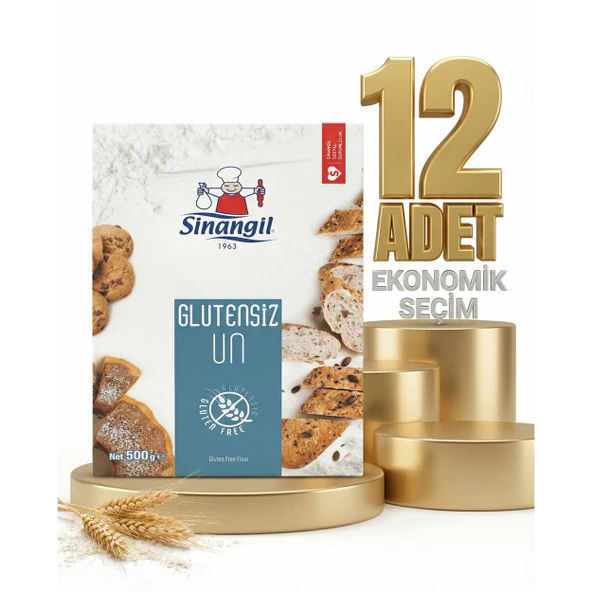 Sinangil Glutensiz Un 12x500 Gr ürün görseli 1