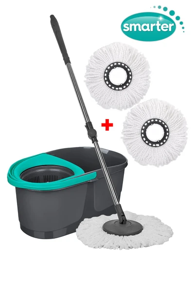 SMARTER DARK Otomatik Temizlik Seti + 2 Adet Yedek Mikrofiber Mop Paspas ürün görseli 1