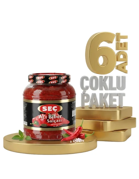 Seç Acı Biber Salçası 6x1600 Gr - Resim 2