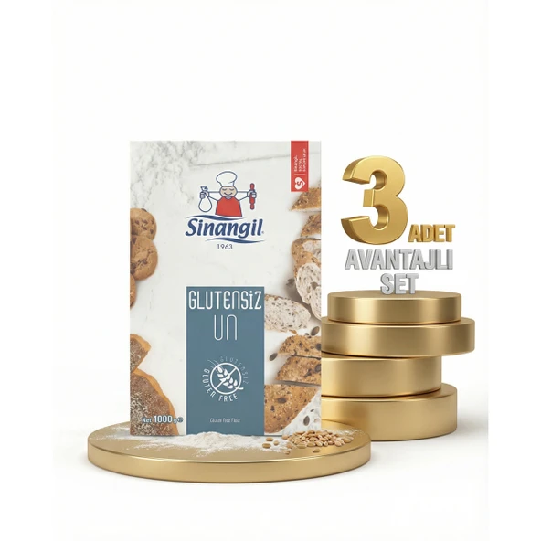 Sinangil Glutensiz Un 3x1 Kg ürün görseli 1