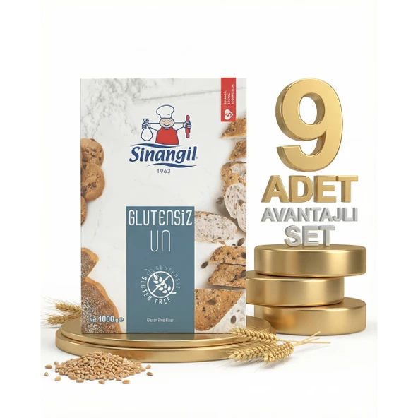 Sinangil Glutensiz Un 9x1 Kg ürün görseli 1