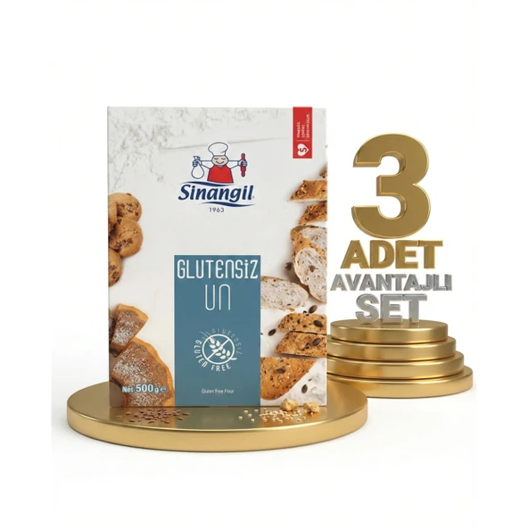Sinangil Glutensiz Un 3x500 Gr ürün görseli 1