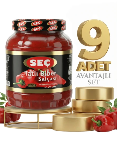 Seç Tatlı Biber Salçası 9x1600 Gr - Resim 2
