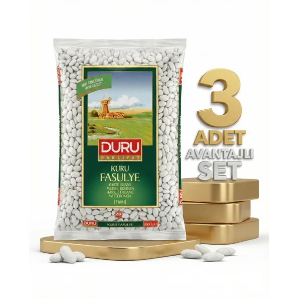 Duru Kuru Fasulye 7 Mm 3x1 Kg ürün görseli 1