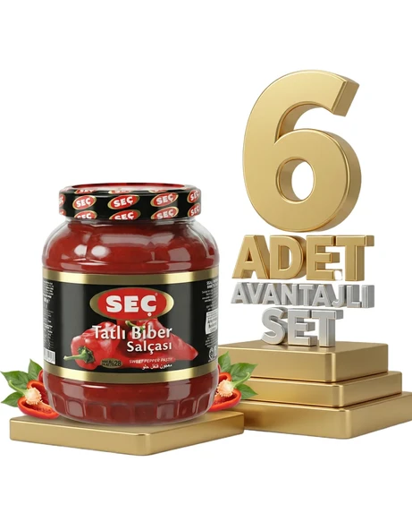 Seç Tatlı Biber Salçası 6x1600 Gr - Resim 2
