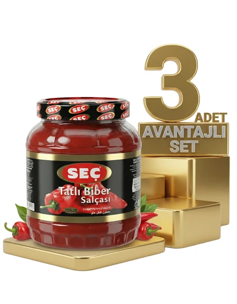 Seç Tatlı Biber Salçası 3x1600 Gr - Resim 2
