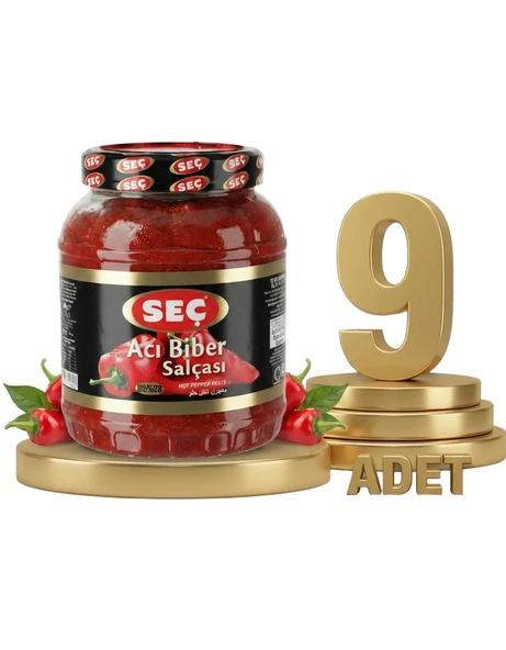 Seç Acı Biber Salçası 9x1600 Gr - Resim 2