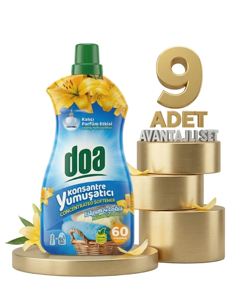 Doa Konsatre Yumuşatıcı Lityum Lotus 9x1500 Ml ürün görseli 1