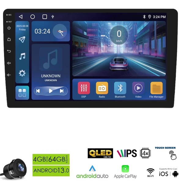 REISS AUDIO RS-DT62 Tablet Multimedya Android 9 İnç 4+64GB 4 Çekirdek Android 13 ürün görseli 1
