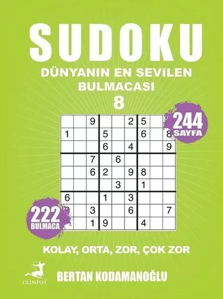 Sudoku - Dünyanın En Bulmacası 8 - Kolay Orta Zor Çok Zor ürün görseli 1