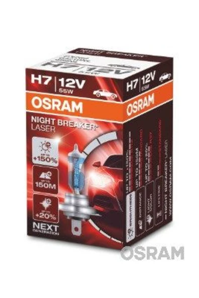 HALOGEN 1 ADET AMPUL H7 12V 55W FAR %150. EKSTRA AYDINLATMALI 64210NL ürün görseli 1
