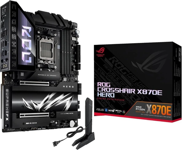 Asus ROG Crosshair X870E Hero AMD AM5 DDR5 ATX Anakart Outlet ürün görseli 1