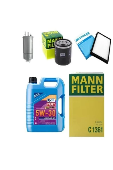 Kia Rio 1.5 Dizel Filtre Bakım Seti Liqui Moly Motor Yağlı (2007-2011) 5 Li ürün görseli 1