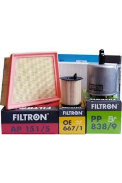 Ford Tourneo Courier 1,5 - 1,6 Tdci Filtre Bakım Seti (Filtron) 6LI SET ürün görseli 1