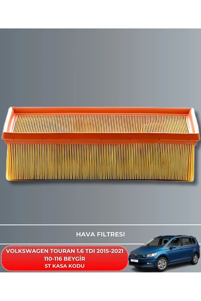 VOLKSWAGEN TOURAN 1.6 TDI 2015-2021 116 HAVA YAĞ POLEN FİLTRE BAKIM SETİ YAĞSIZ ürün görseli 1