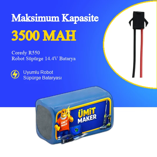 Coredy R550 Robot Süpürge 3500 mAh Batarya ürün görseli 1