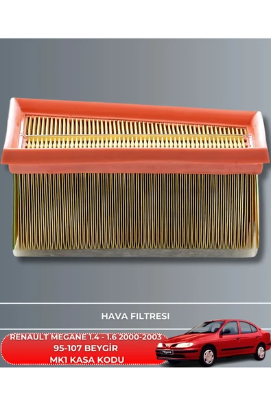 RENAULT MEGANE 1.4 - 1.6 2000-2001-2002-2003 95-107 BEYGİR HAVA YAĞ POLEN FİLTRE BAKIM SETİ ürün görseli 1