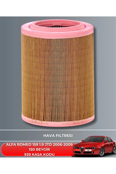 ALFA ROMEO 159 1.9 JTD 2006-2007-2008-2009 150 BEYGİR HAVA YAĞ POLEN FİLTRE SETİ(YAĞSIZ) ürün görseli 1