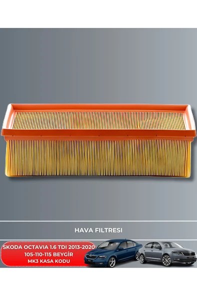 SKODA OCTAVIA 1.6 TDI 2013-2014-2015-2016-2017-2018-2019-2020 105-110-115 BEYGİR FİLTRE BAKIM SETİ ürün görseli 1