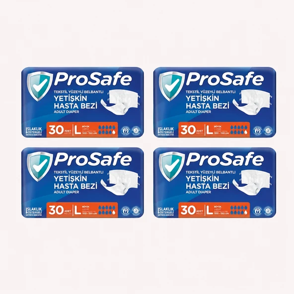 Prosafe Belbantlı Yetişkin Hasta Bezi Büyük Boy 30’lu 4 Paket ürün görseli 1