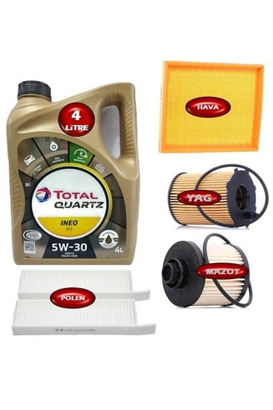 5w30 Ecs Partikül Yağ Filtre Ful Set Citroen 1.6 Dizel Euro 6 ürün görseli 1