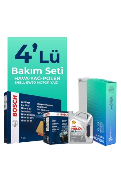 Dacia Dokker 1.6 Eco-g Motor Yağlı 5W30 5LT Bakım Seti 2018-2022 4 Lü ürün görseli 1