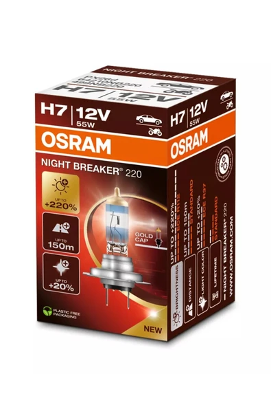12V H7 220 FAZLA ISIK + 4000K + 20 BEYAZ ISIK AMPUL TAKIMI 64210NB220-2HB ürün görseli 1