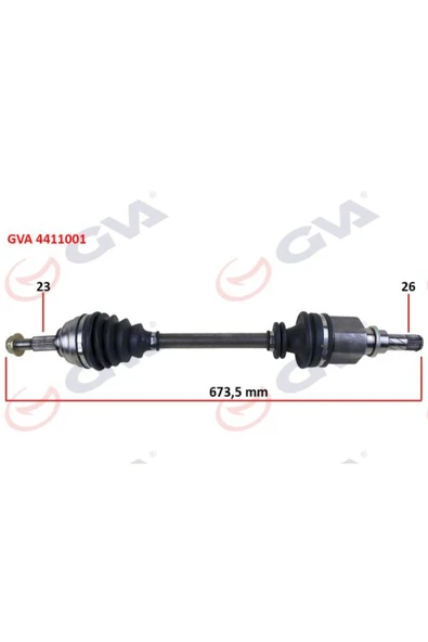 KOMPLE AKS SOL MEGANE II 1.4/1.6 16V-1.5 DCİ 02-08 673mm ürün görseli 1