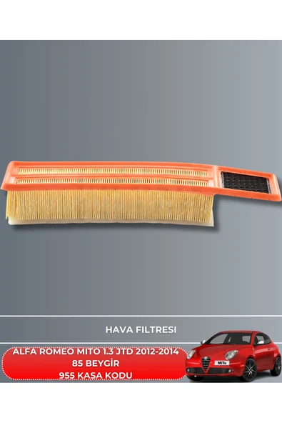 ALFA ROMEO MITO 1.3 JTD 2012-2014 85 BEYGİR HAVA YAĞ POLEN FİLTRE SETİ(YAĞSIZ ürün görseli 1
