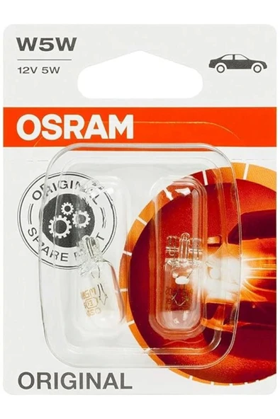 Orijinal W5 W Halojen, Konum ve Plakası Işığı Double Blister beyaz 2825-02B ürün görseli 1