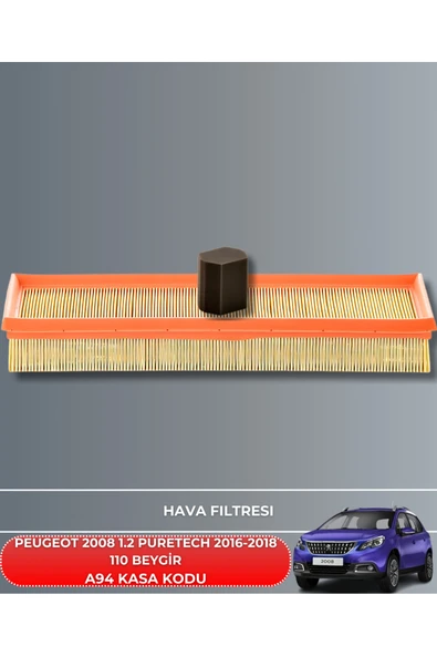 Peugeot 2008 1.2 Puretech 2016-2018 110 BEYGİR HAVA YAĞ POLEN FİLTRE SETİ(YAĞSIZ) ürün görseli 1
