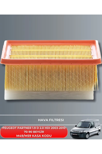 PEUGEOT PARTNER 1.9 D - 2.0 HDI 2003-2004-2005-2006-2007-2008-2009-2010 70-90 FİLTRE BAKIM SETİ ürün görseli 1