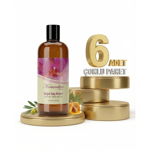 Naturalive Doğal Saç Kremi 6x500 Ml ürün görseli 1