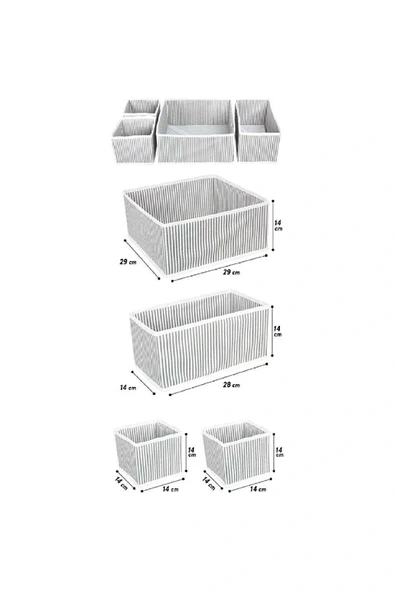 Çekmece Düzenleme Kutu Seti Organizer 4Lü Set - Resim 2