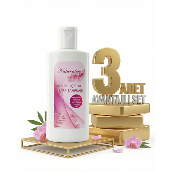 Naturalive Eşarp Şampuanı 3x200 Ml ürün görseli 1