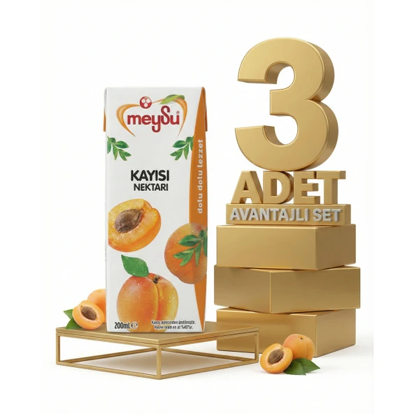Meysu Nektar Kayısı 3x200 Ml ürün görseli 1