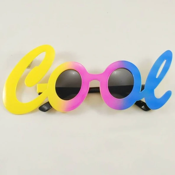 Cool Yazılı Rengarenk Parti Gözlüğü 21X8 Cm ürün görseli 1