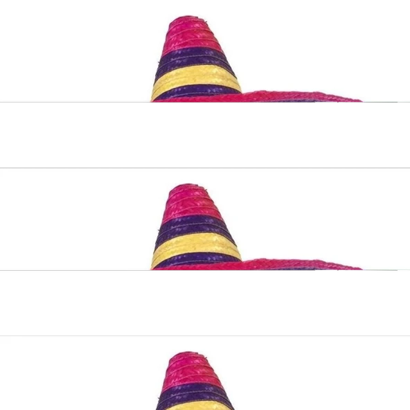 Sombrero Meksika Şapkası Renkli Örme Hasır Yetişkin Boy ürün görseli 1