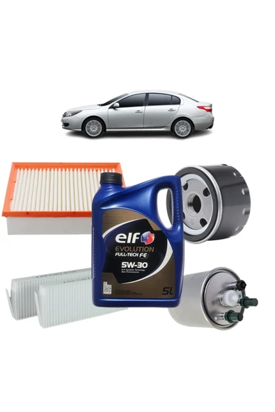 Renault Latitude 4plus Filtre Bakım Seti 1.5 Dci Elf Evolution Yağlı 2011 Sonrası Kit1193d ürün görseli 1