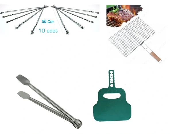 Mangal Seti (Maşa - Şiş - Izgara - Yelpaze) ürün görseli 1
