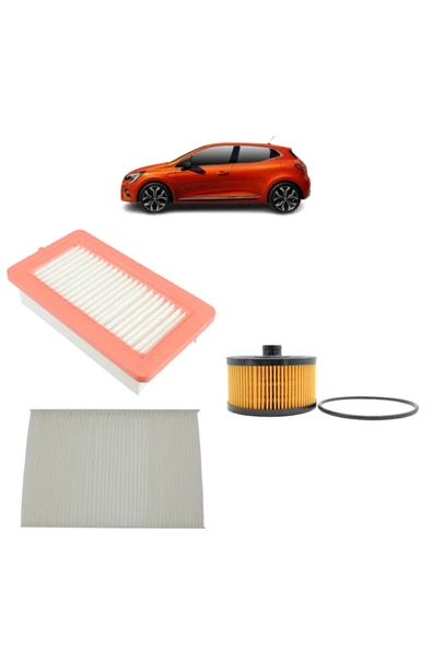 Renault Clio 5 3lü Filtre Bakım Seti 1.0 1.3 Tce 2019 Sonrası Kit1130a ürün görseli 1
