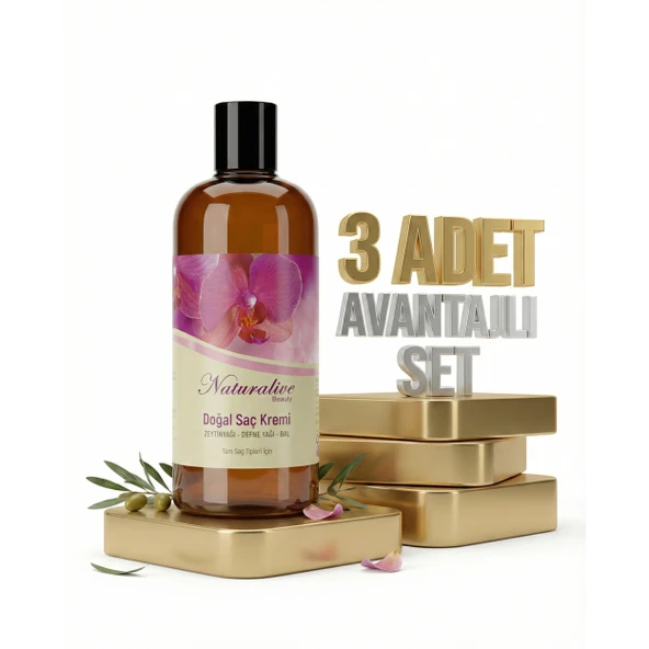 Naturalive Doğal Saç Kremi 3x500 Ml ürün görseli 1