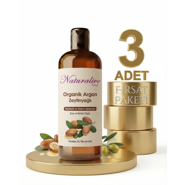 Naturalive Kuru Saçlar İçin Şampuan 3x500 Ml ürün görseli 1