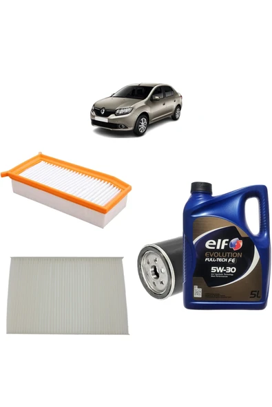 Renault Symbol 3plus Filtre Bakım Seti 1.5 Dci Elf Evolution Yağlı 2013 Sonrası Kit1245c ürün görseli 1