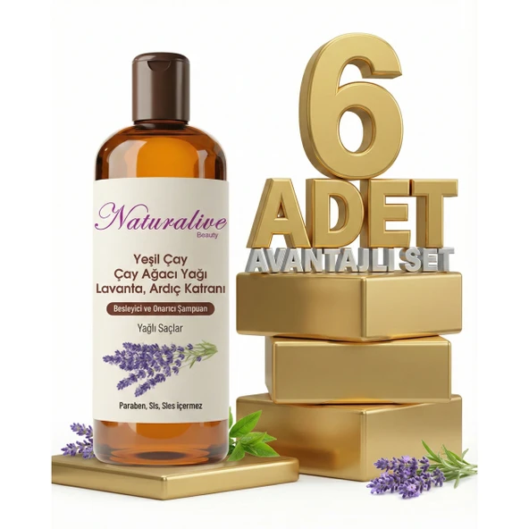 Naturalive Yağlı Saçlar İçin Şampuan 6x500 Ml ürün görseli 1