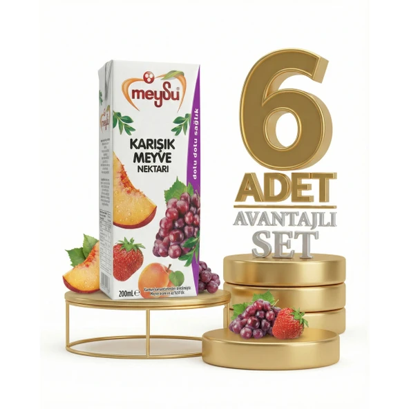 Meysu Nektar Karışık 6x200 Ml ürün görseli 1