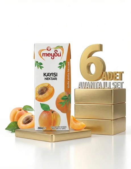 Meysu Nektar Kayısı 6x200 Ml - Resim 2